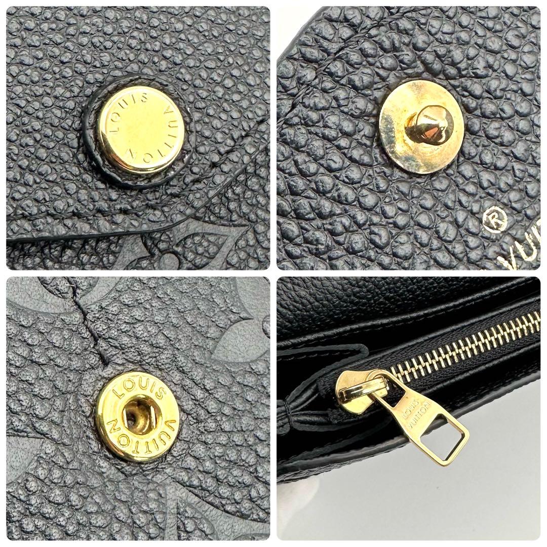 【超極美品】ルイヴィトン アンプラント ポルトフォイユ サラ 長財布 ブラック