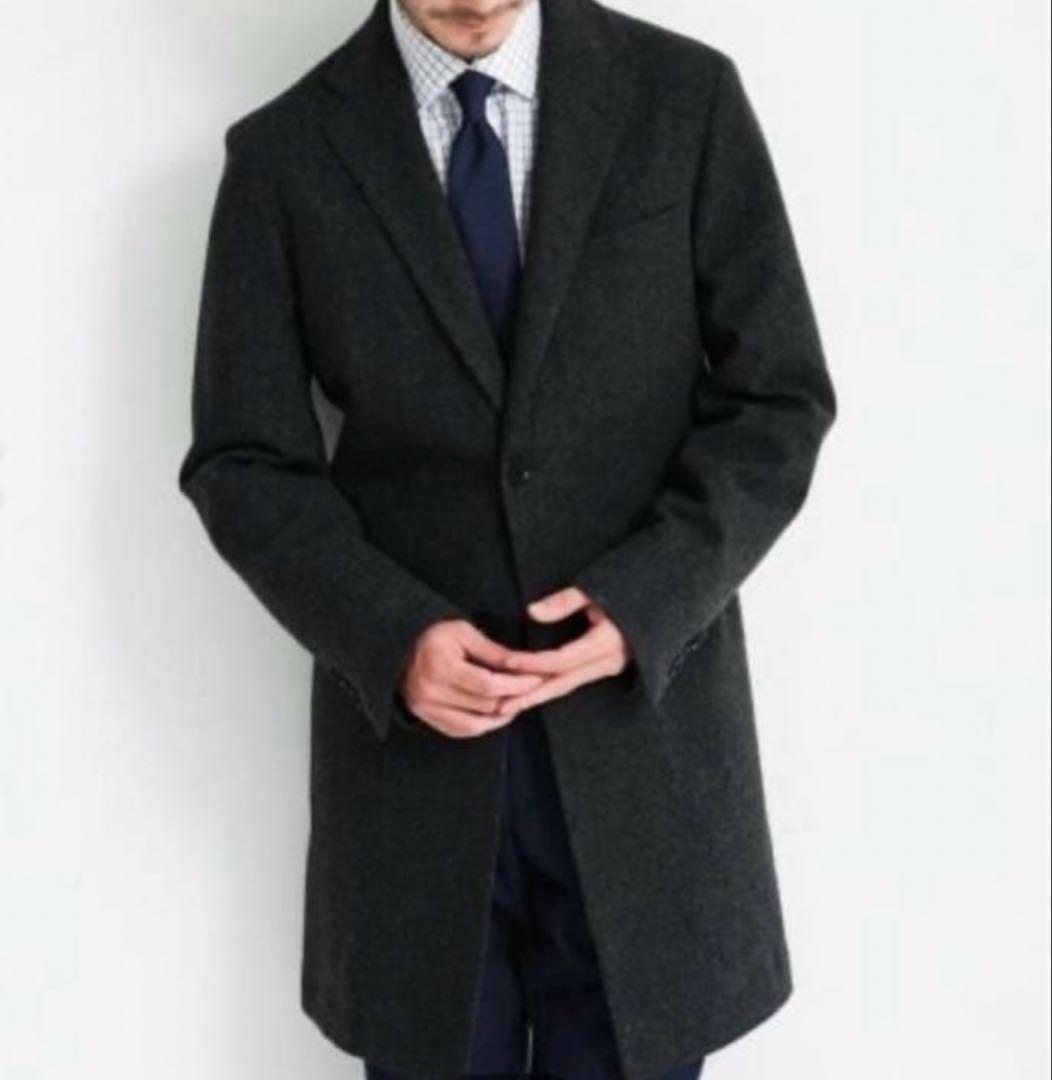 美品 ユナイテッドアローズ ロロピアーナ チェスターコート ダークグリーン