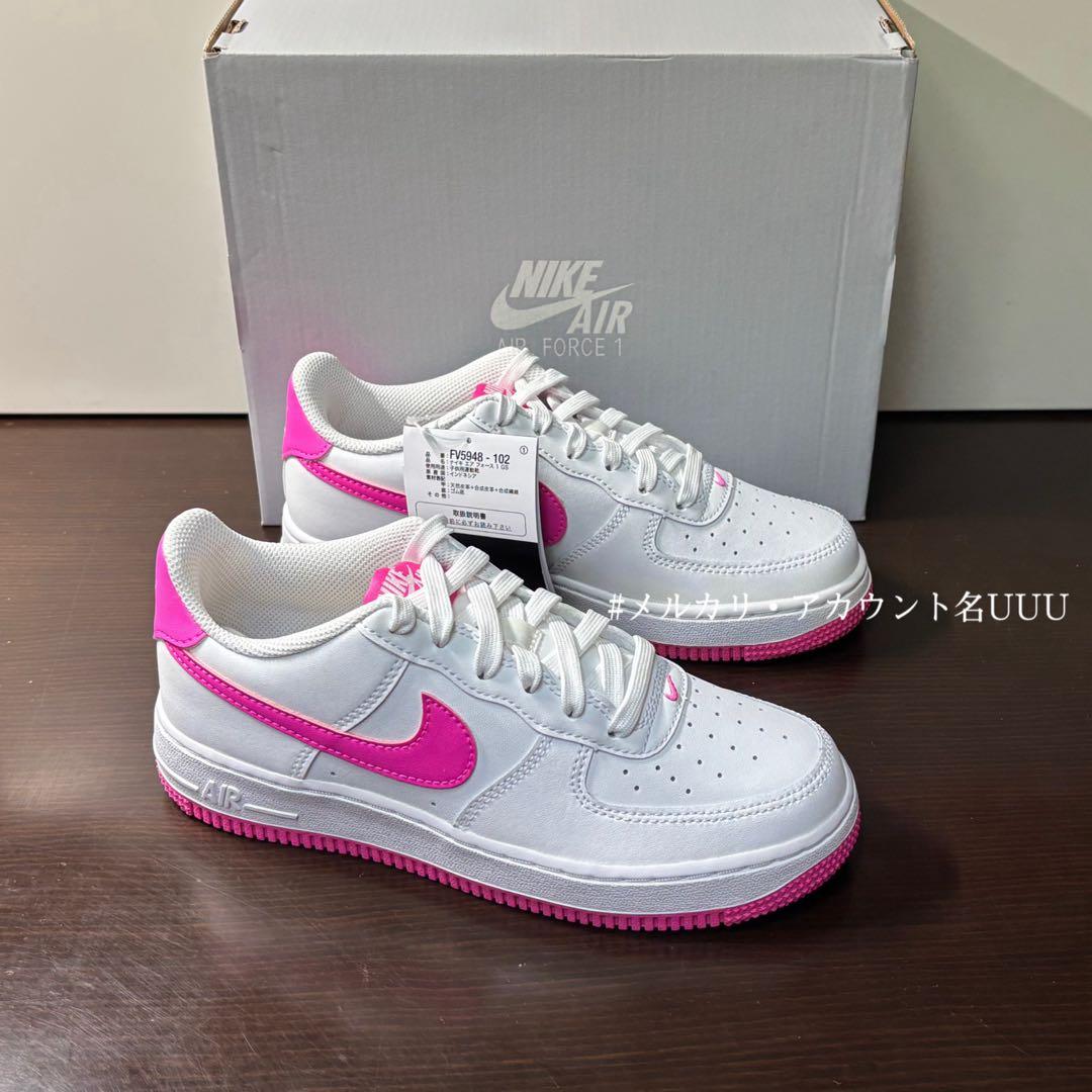 【新品23cm】NIKE エアフォース１GS ホワイト/ピンク