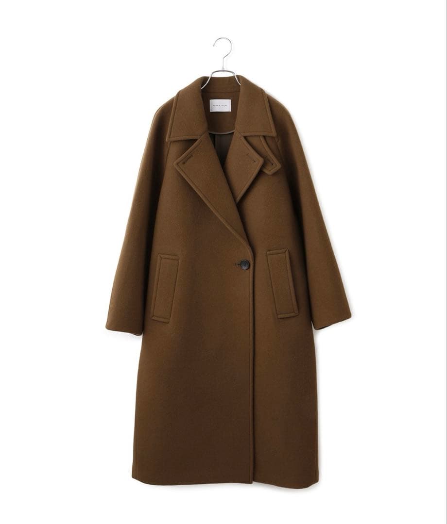 ウールボンディングラグランロングコート アダムエロペ