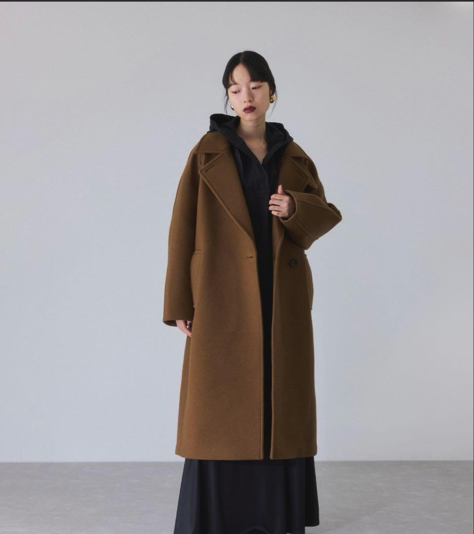 ウールボンディングラグランロングコート アダムエロペ