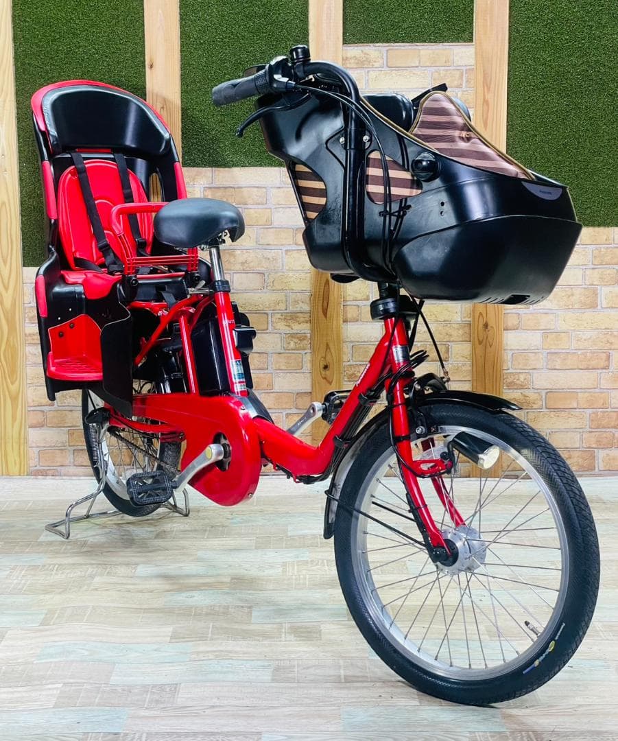 特価 レッド系 パナソニック 子供乗せ電動アシスト自転車 H3342