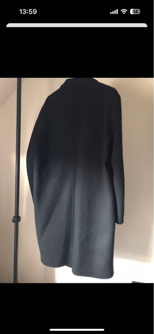 黒 アクネ　チェスターコート