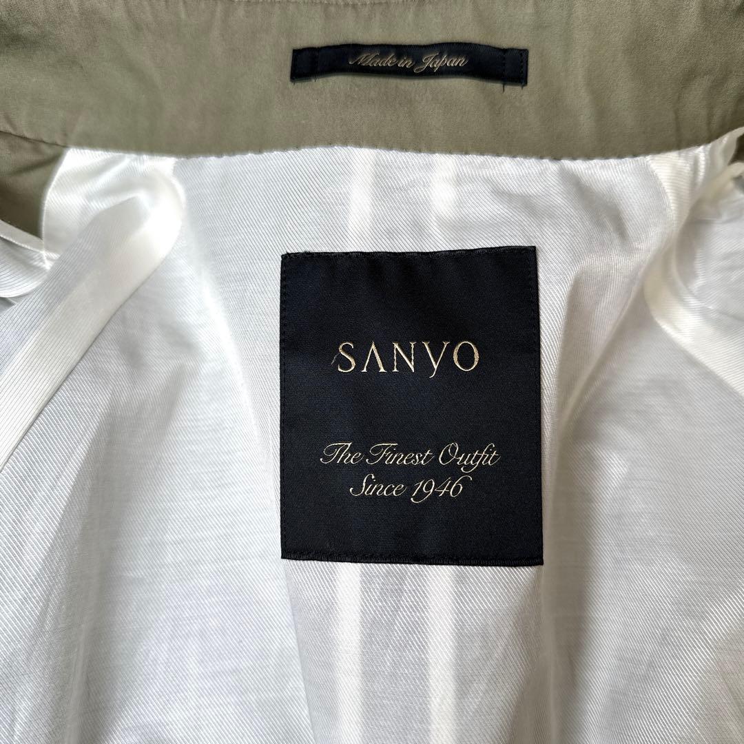 美品✨SANYO 100年コート トレンチコート 青森ファクトリー オリーブ L