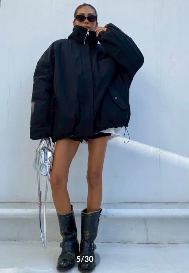 sudo リバーシブルブルゾン　 ブラック・レオパード柄