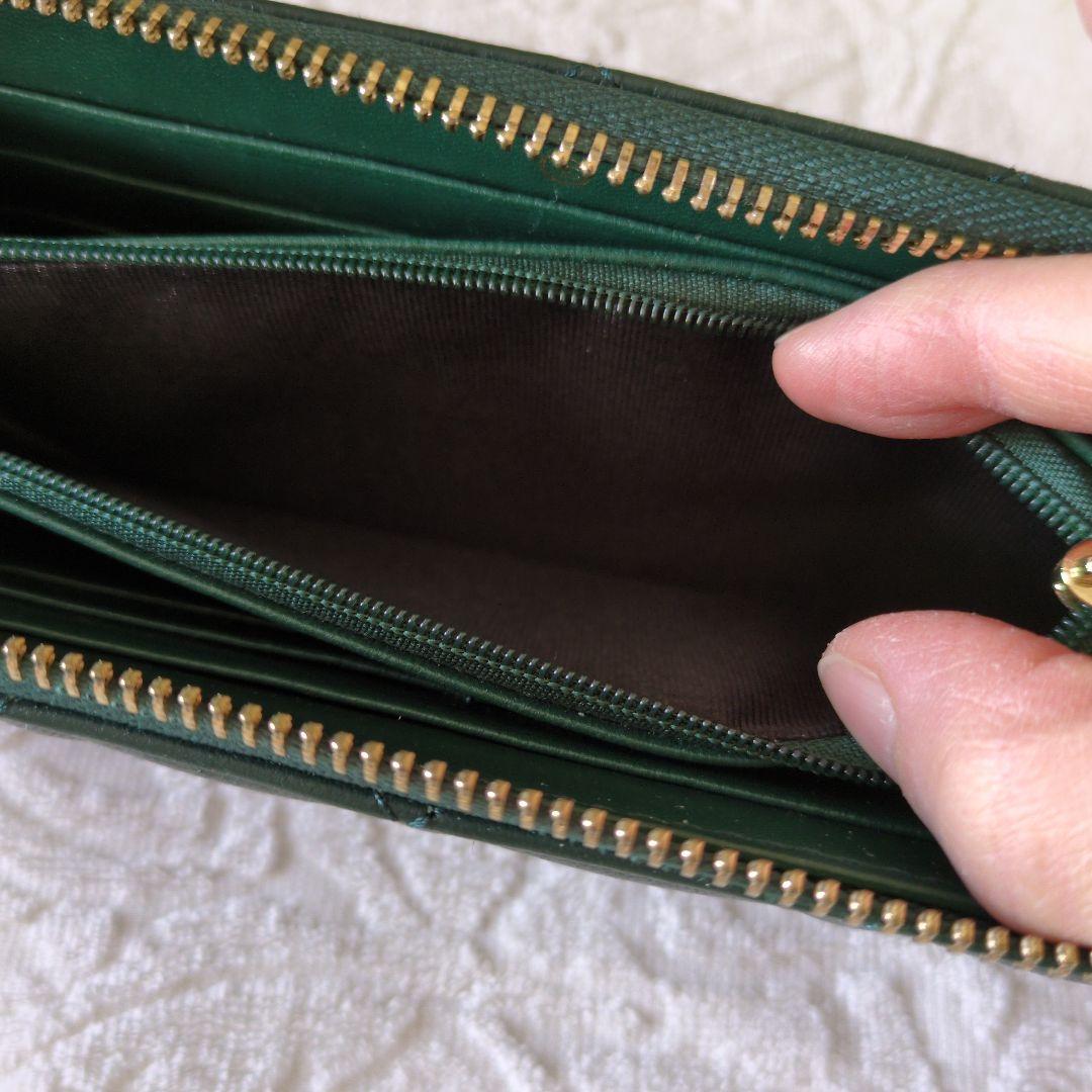 J*L様 CHANEL グリーン キルティング 長財布　ノベルティ