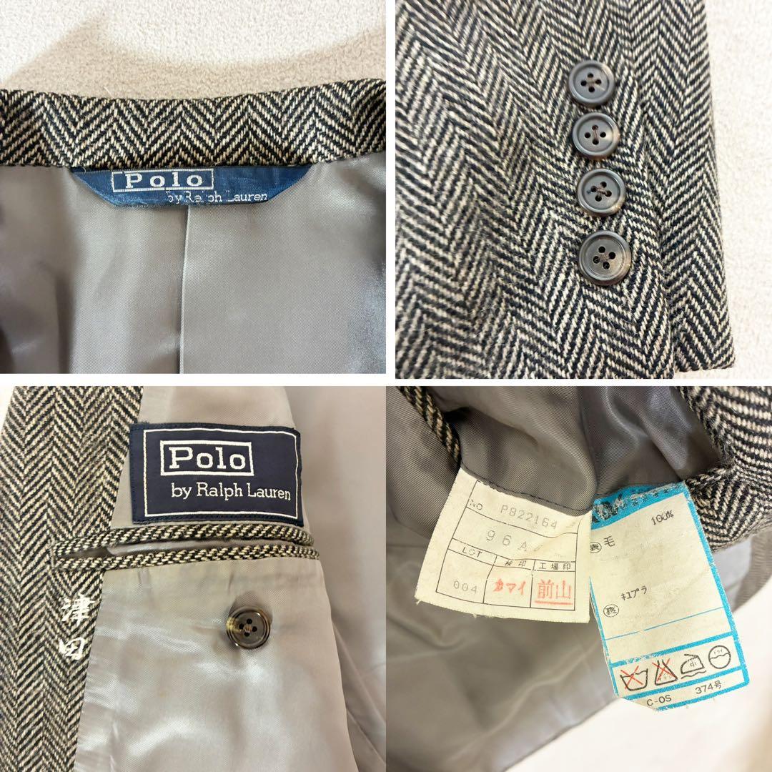 美品　Polo Ralph Lauren ウールヘリンボーン ツイードジャケット