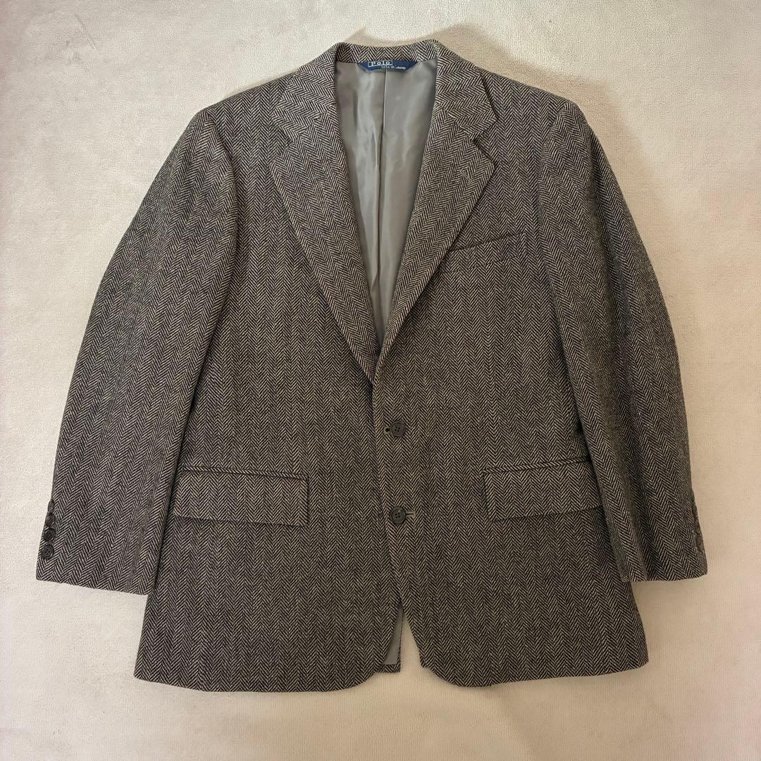 美品　Polo Ralph Lauren ウールヘリンボーン ツイードジャケット