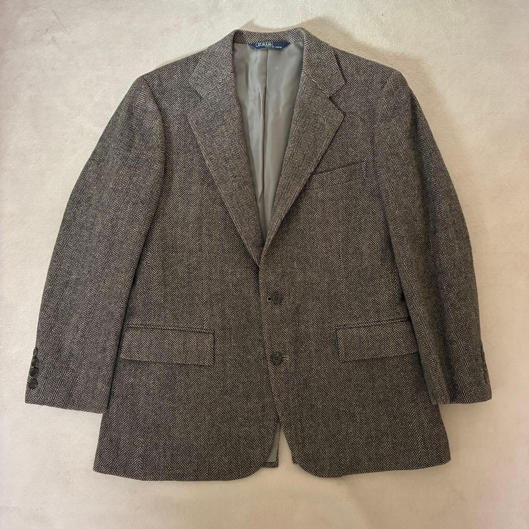 美品　Polo Ralph Lauren ウールヘリンボーン ツイードジャケット