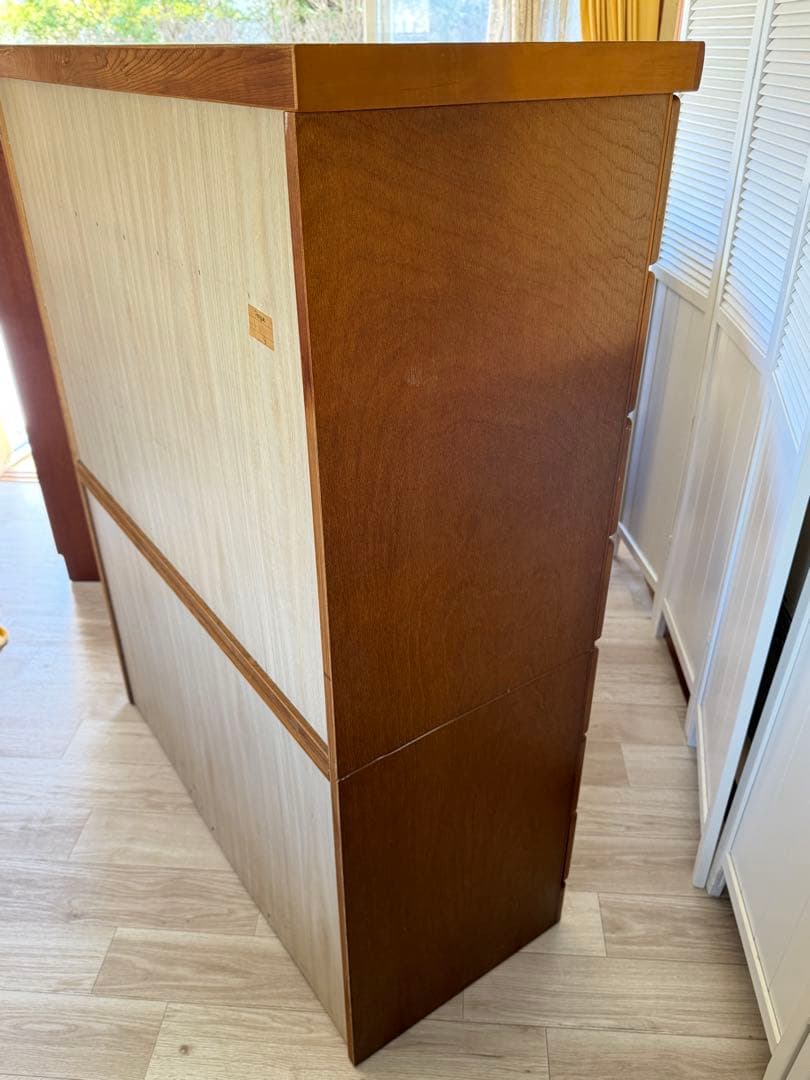 木製ハイチェスト 木目調 7段 引き出し ブラウン