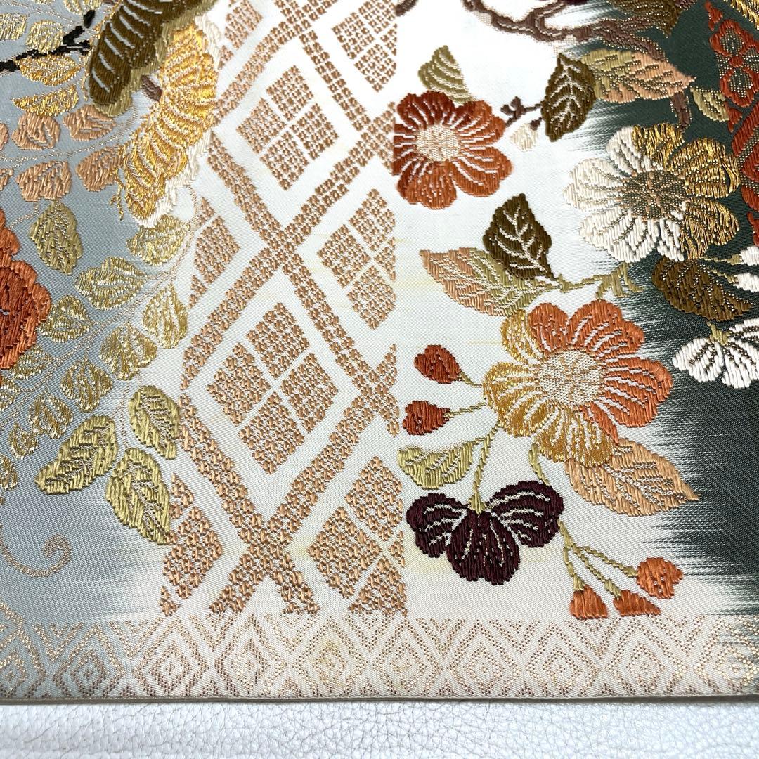 V1325 ●高級 正絹 唐織 六通 袋帯 辻ヶ花