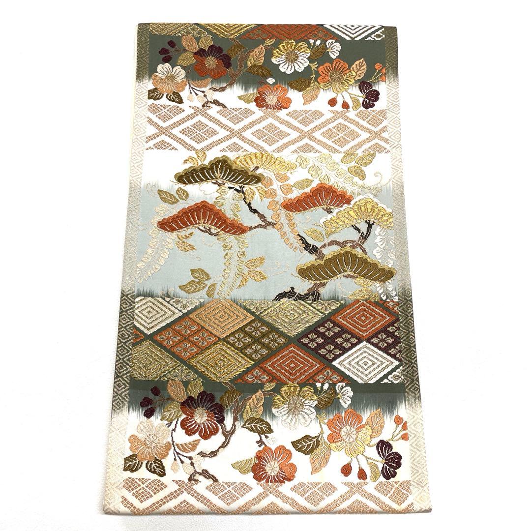 V1325 ●高級 正絹 唐織 六通 袋帯 辻ヶ花