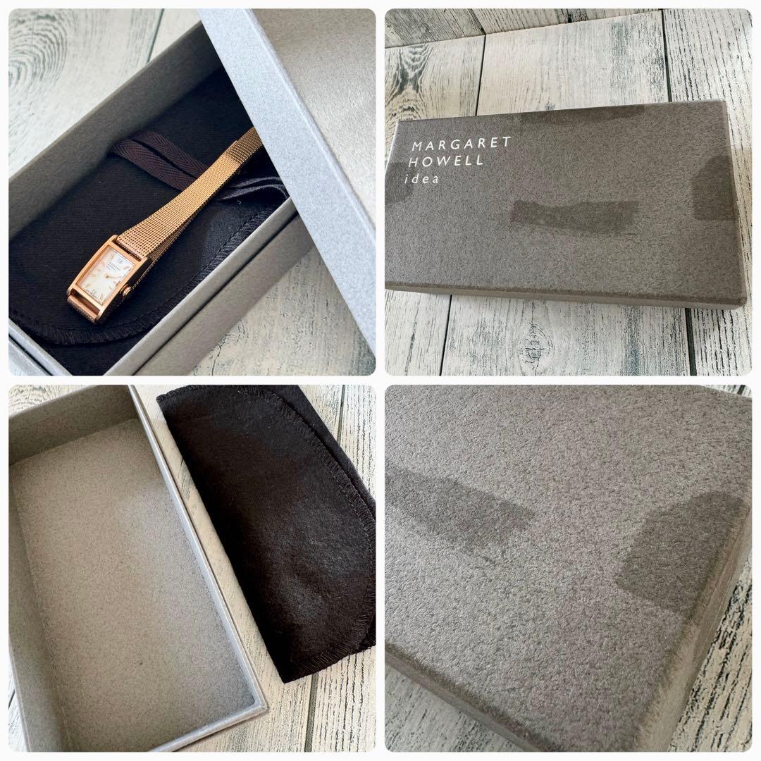 【希少.】MARGARET HOWELL 腕時計 スクエア ピンクゴールド 2P