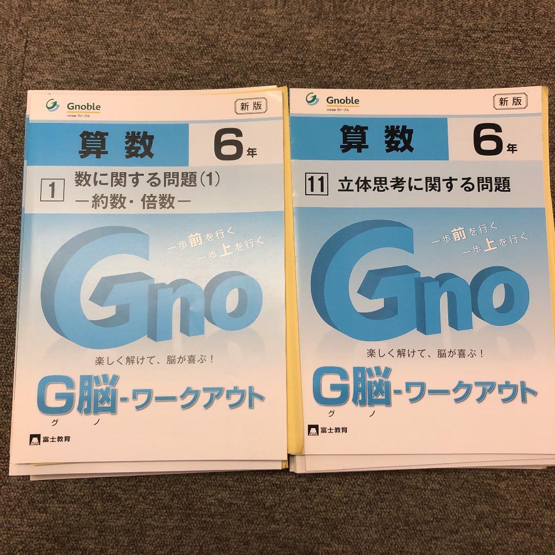 グノーブル　6年　算数G脳ワークアウト　1〜20　 2020年　書き込みほぼ無