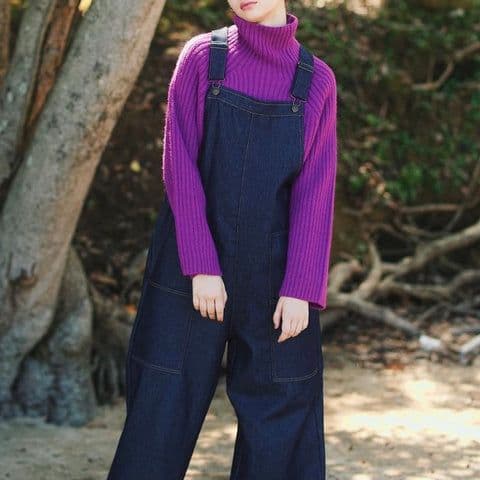 [新品]MICALLE MICALLE ミカーレミカーレ デニムサロペットワイド