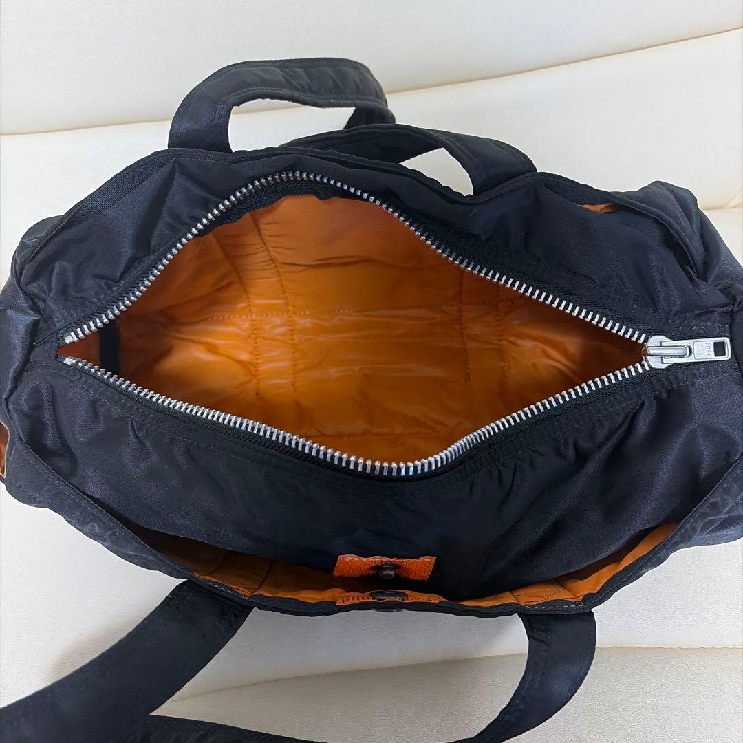 PORTER ブラックナイロンドラムバッグ