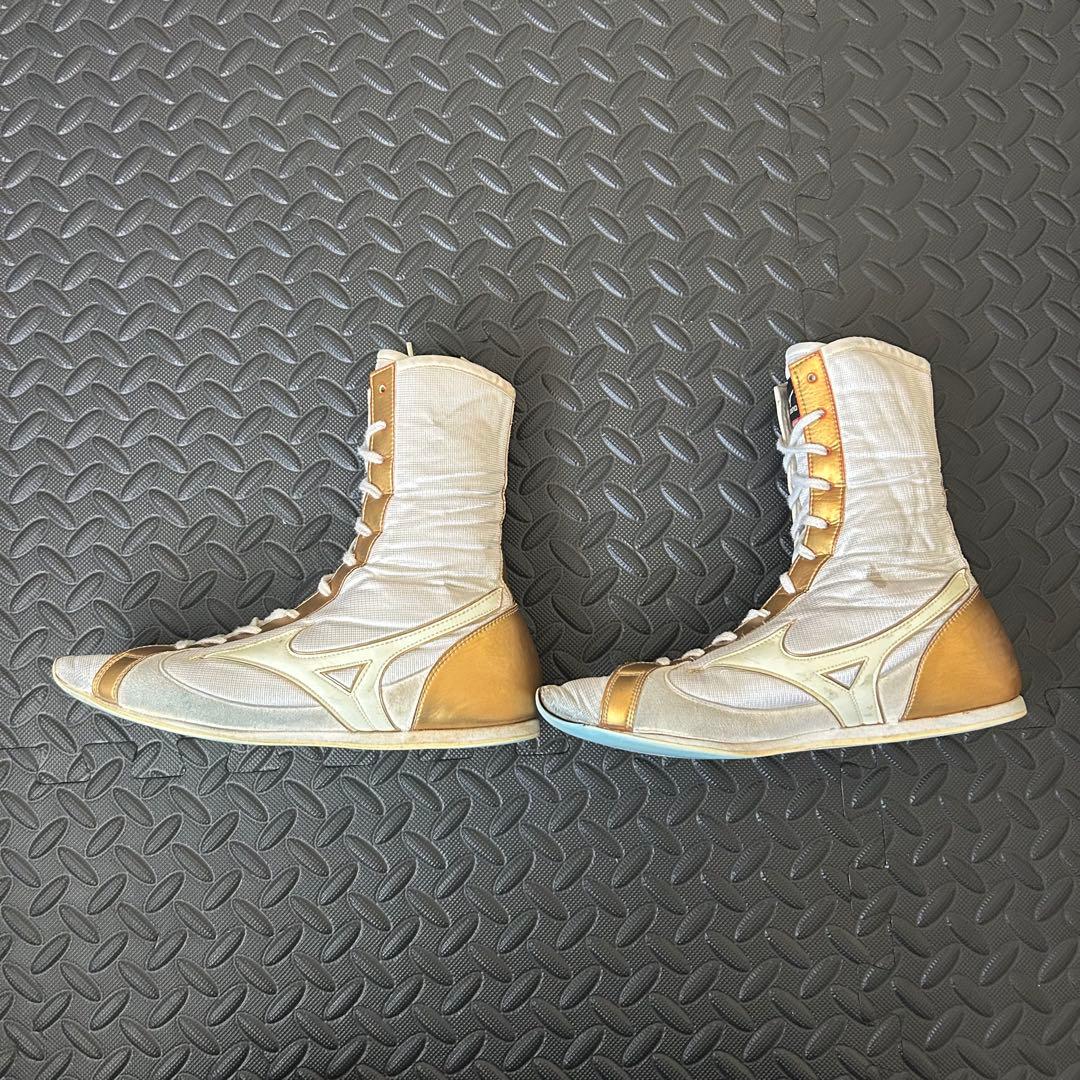 Mizuno ボクシングシューズ ホワイト/ゴールド