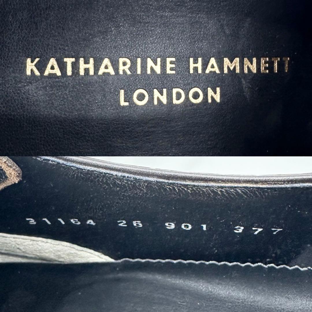 未使用✨キャサリンハムネット ビジネスシューズ サイドレース ブラウン 26cm