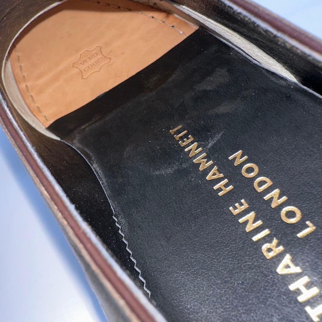 未使用✨キャサリンハムネット ビジネスシューズ サイドレース ブラウン 26cm