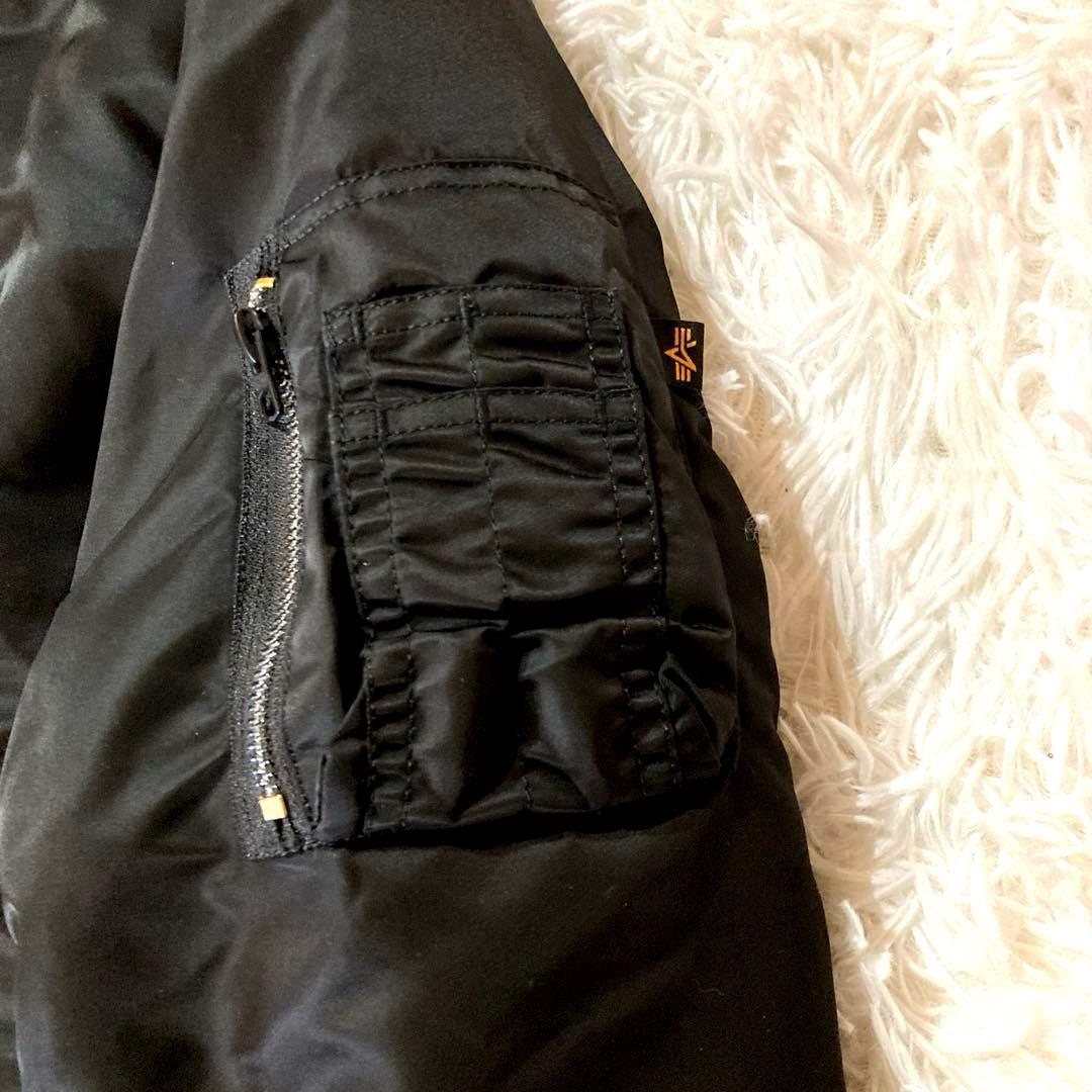 【美品】【現行】 アルファインダストリーズ　MA-1 Lサイズ　ブラック