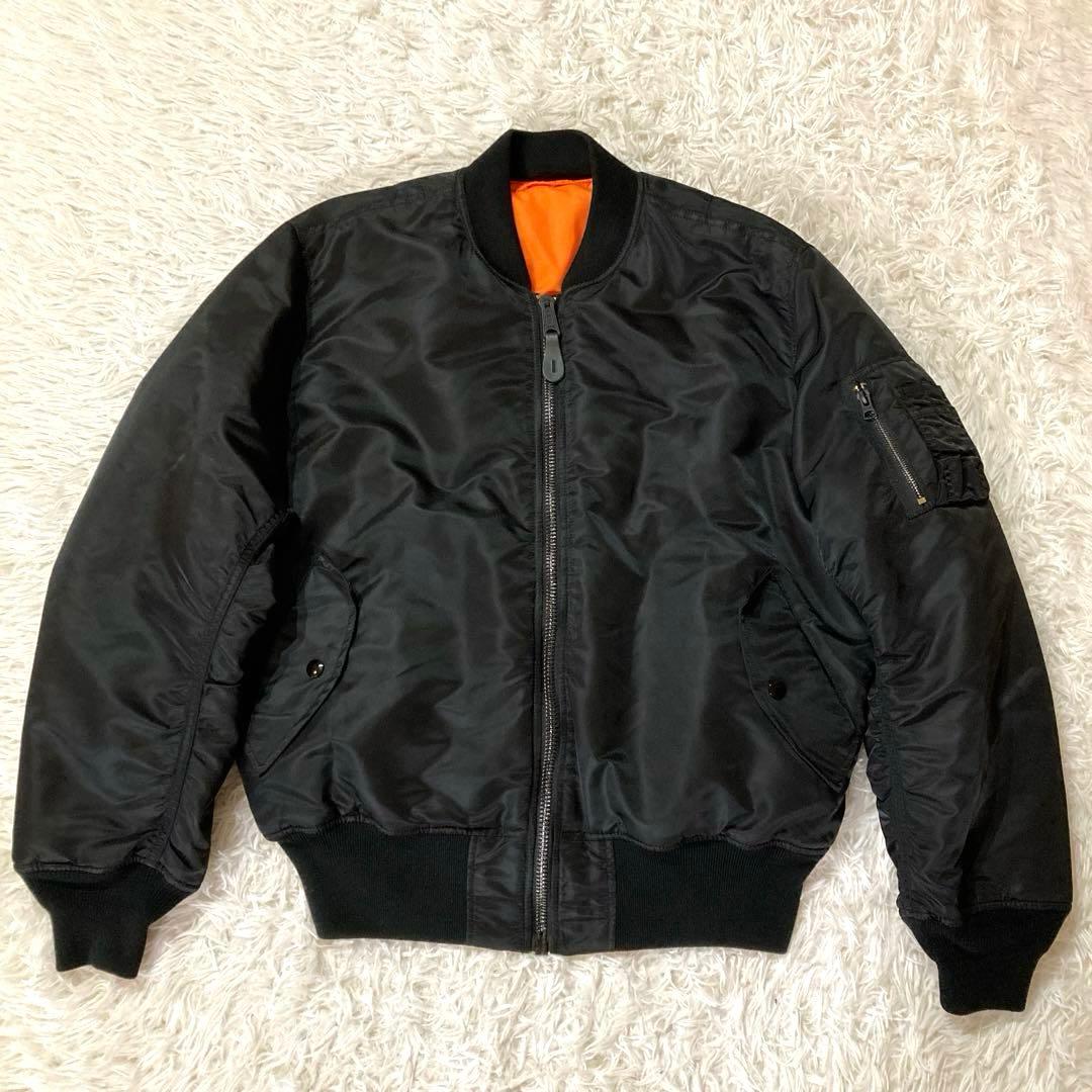 【美品】【現行】 アルファインダストリーズ　MA-1 Lサイズ　ブラック