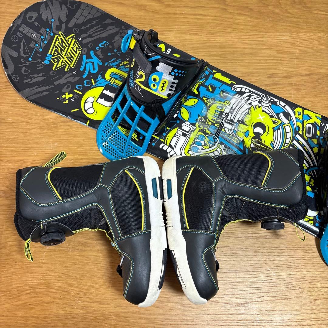 男の子　ジュニア スノーボードセット　BOAブーツ付 100cm 19.5cm