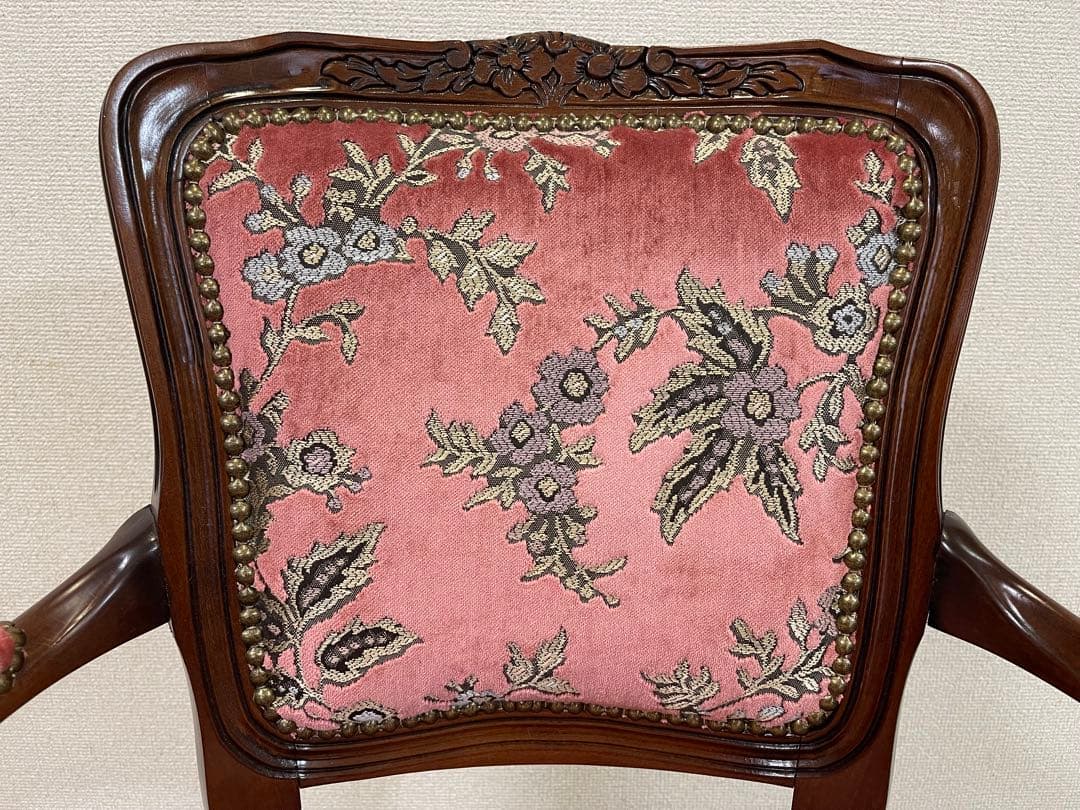 アンティーク ロココ調ピンク 椅子