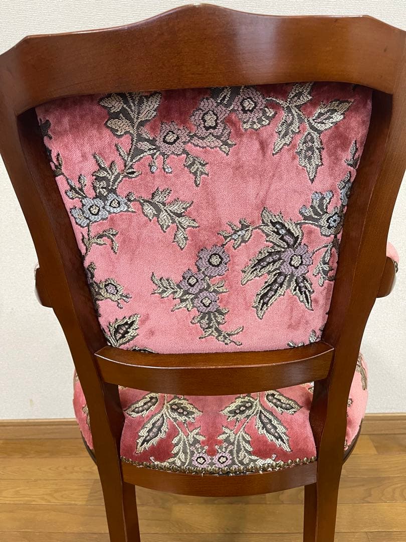 アンティーク ロココ調ピンク 椅子