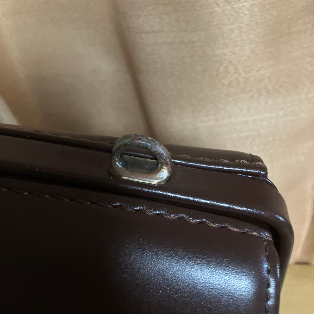 コーヒーステッカー屋さん専用‼️ダークブラウン レザー ビジネスブリーフケース