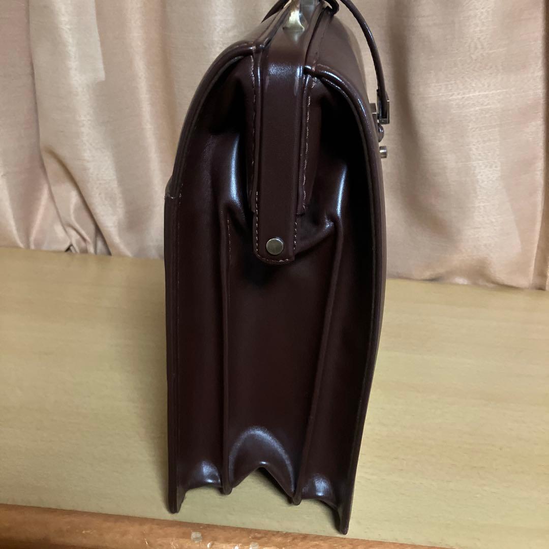 コーヒーステッカー屋さん専用‼️ダークブラウン レザー ビジネスブリーフケース