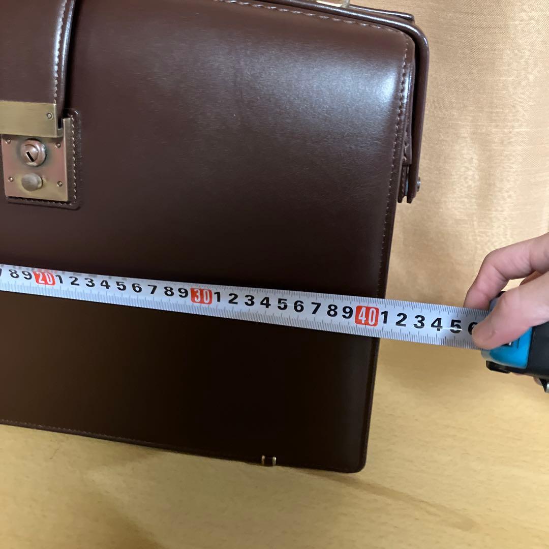 コーヒーステッカー屋さん専用‼️ダークブラウン レザー ビジネスブリーフケース