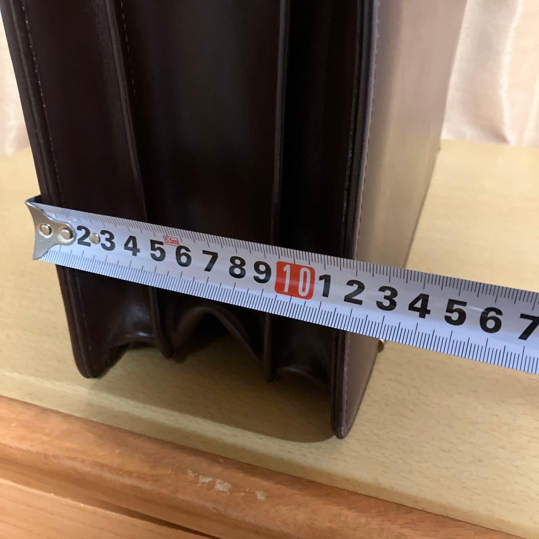 コーヒーステッカー屋さん専用‼️ダークブラウン レザー ビジネスブリーフケース