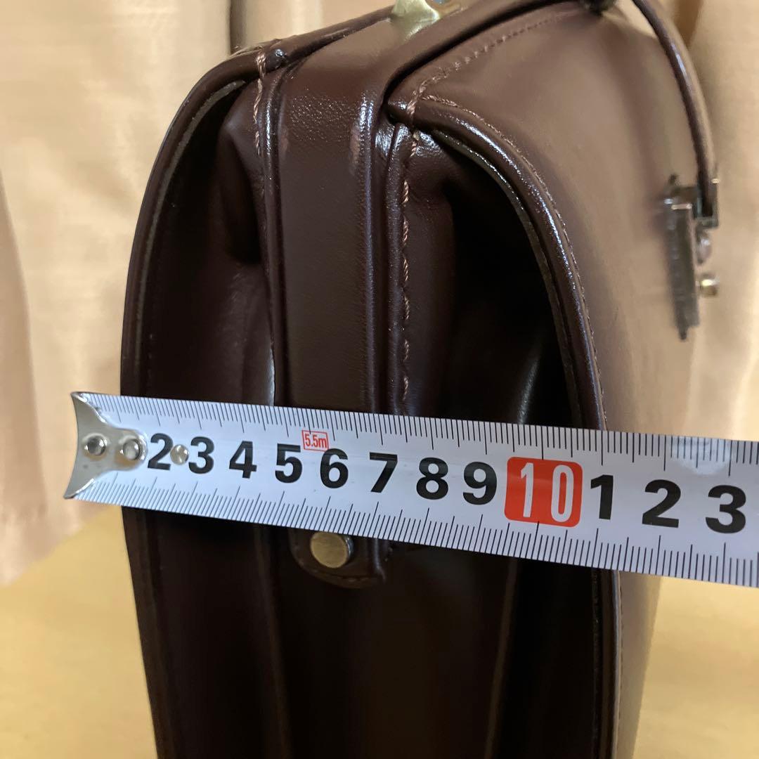 コーヒーステッカー屋さん専用‼️ダークブラウン レザー ビジネスブリーフケース
