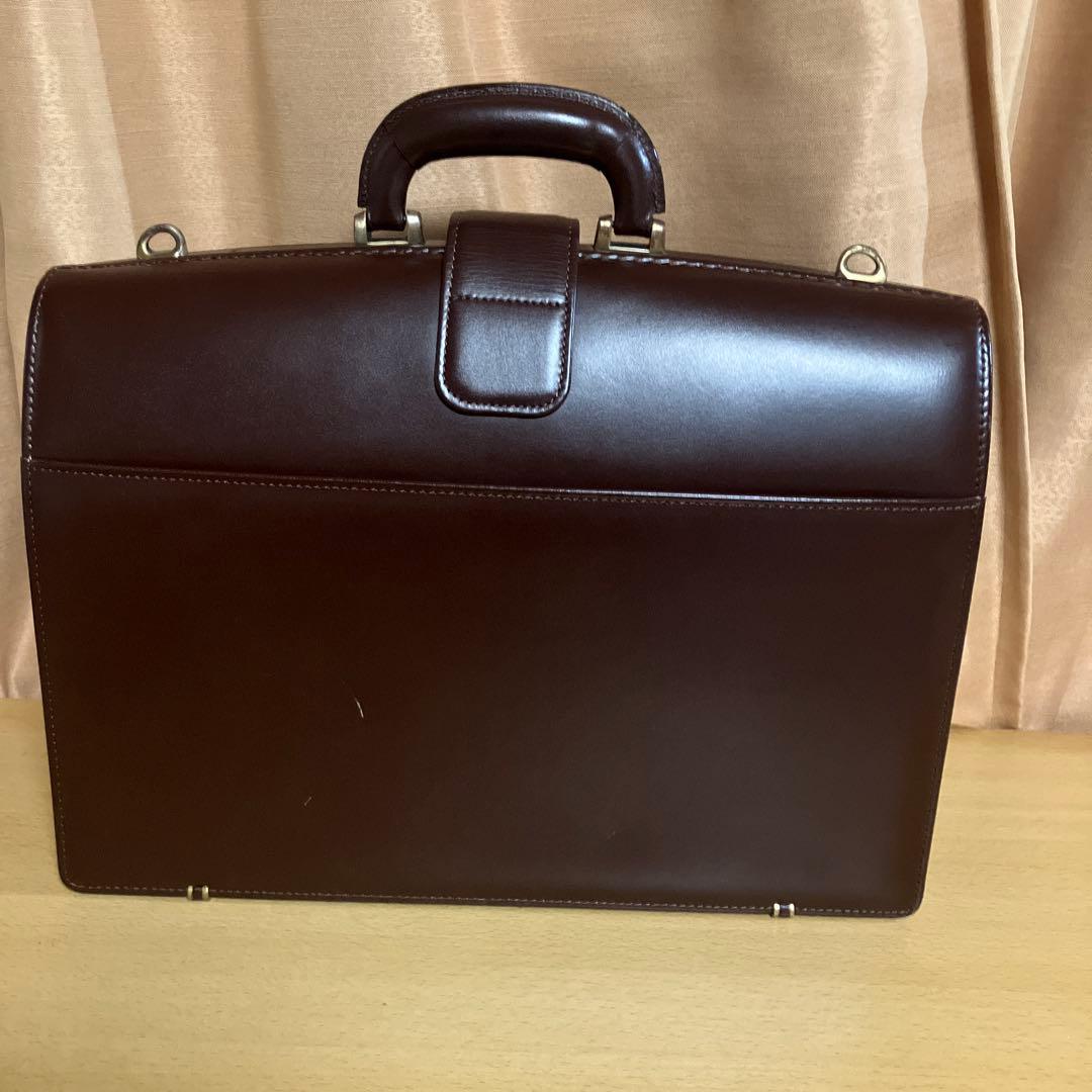 コーヒーステッカー屋さん専用‼️ダークブラウン レザー ビジネスブリーフケース