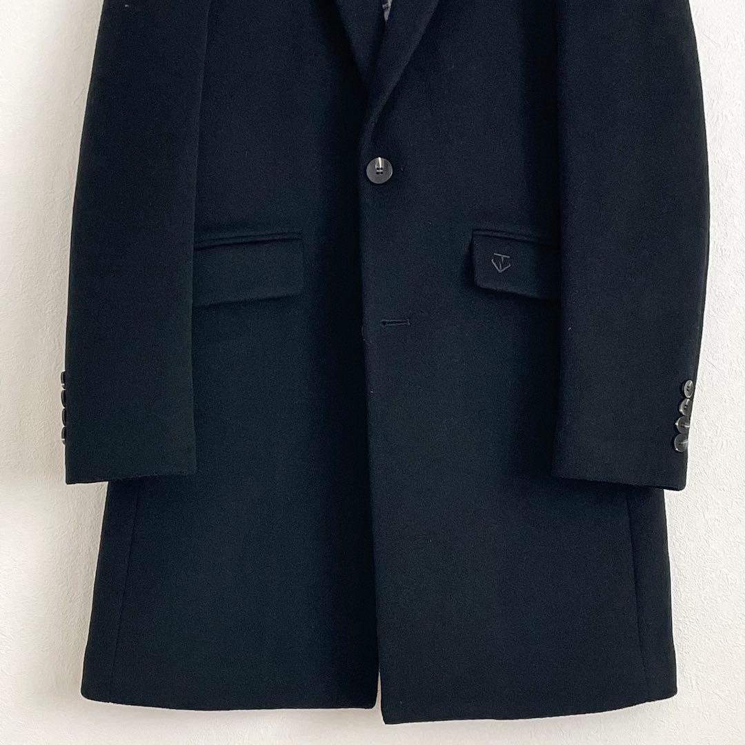 美品 ROBERT CAVANI カシミヤチェスターコート ブラック サイズ50