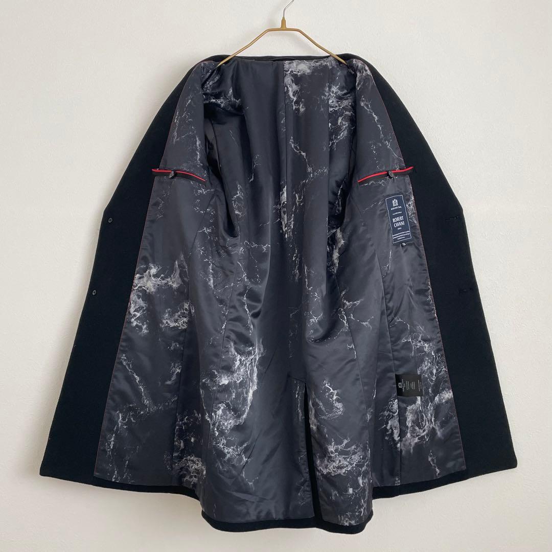 美品 ROBERT CAVANI カシミヤチェスターコート ブラック サイズ50