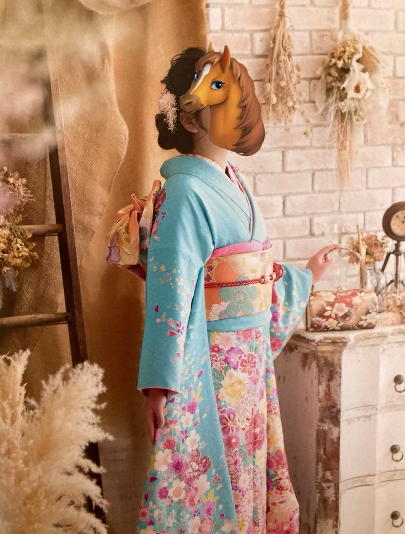 振り袖　成人式　フルセット　振袖フルセット　水色