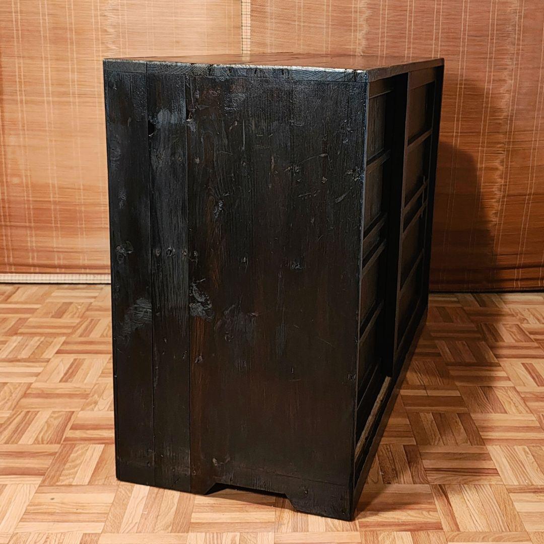 戸棚　水屋　食器棚　ローボード　昭和レトロ　木箱　古家具