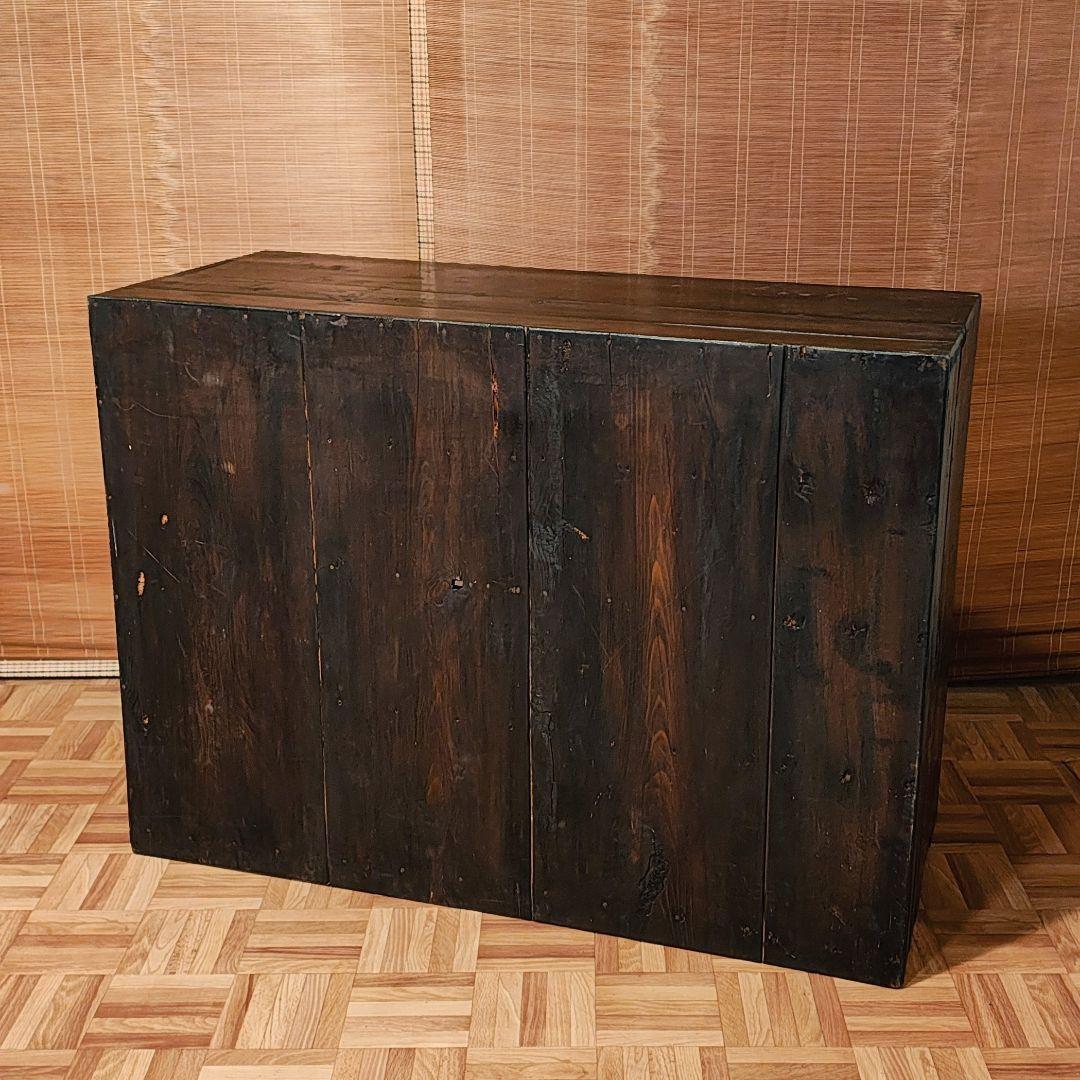 戸棚　水屋　食器棚　ローボード　昭和レトロ　木箱　古家具