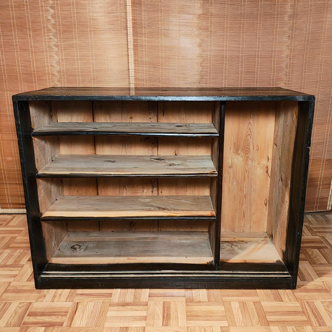 戸棚　水屋　食器棚　ローボード　昭和レトロ　木箱　古家具