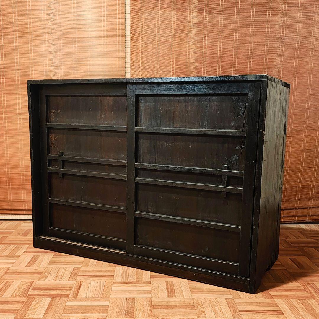 戸棚　水屋　食器棚　ローボード　昭和レトロ　木箱　古家具
