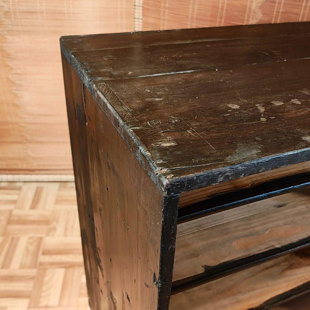 戸棚　水屋　食器棚　ローボード　昭和レトロ　木箱　古家具