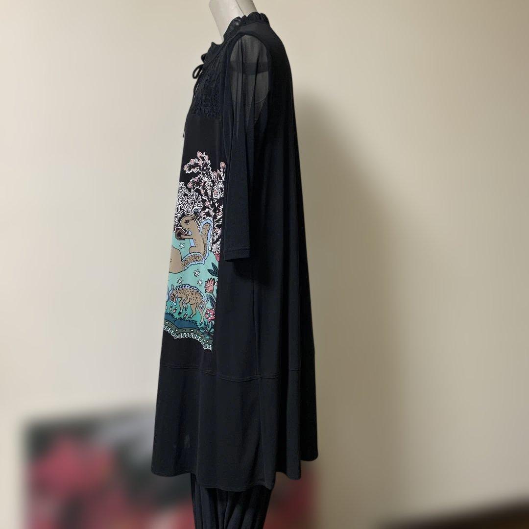 TOKUKO1erVOLメルヘンアニマルプリントワンピースチュニック