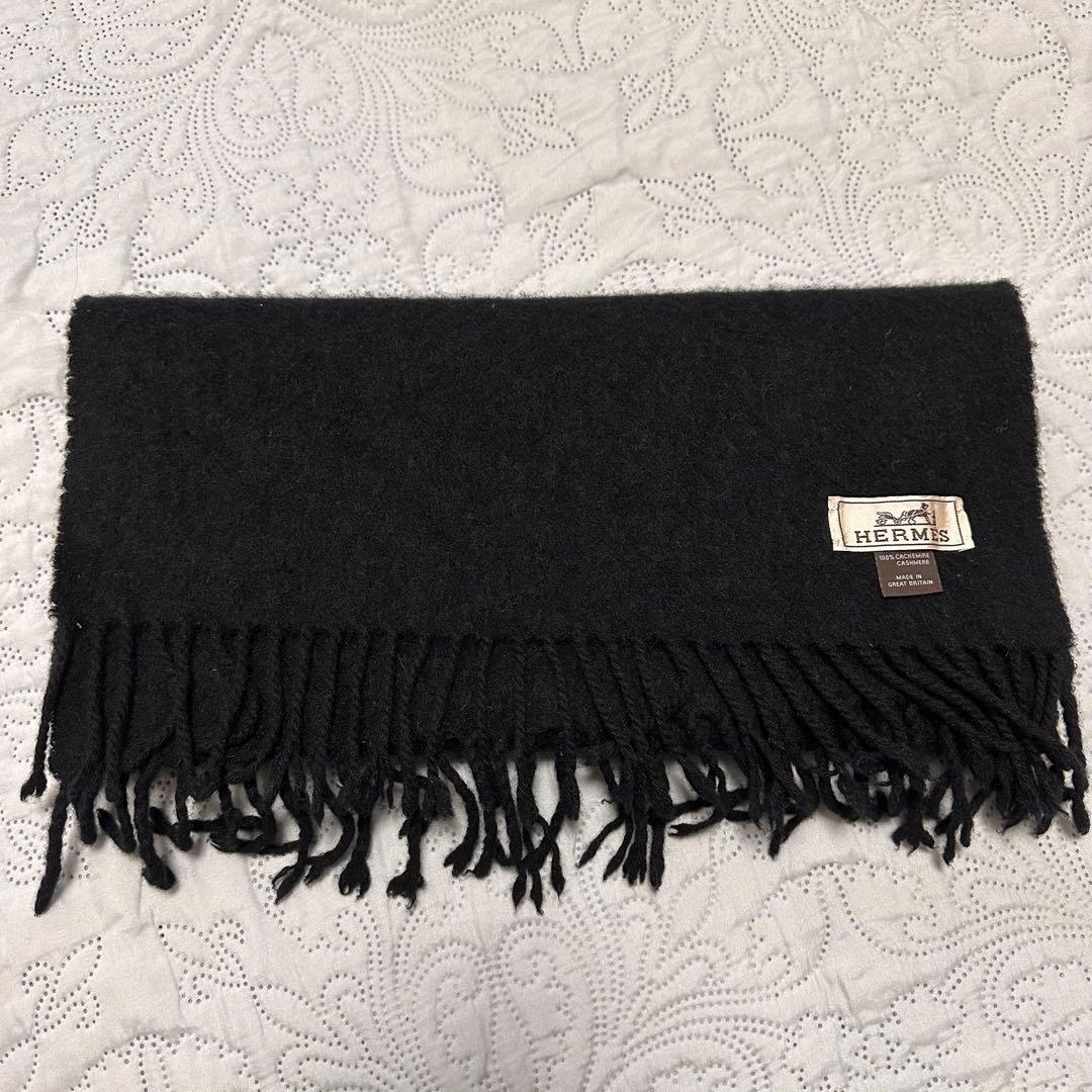 HERMES カシミヤ マフラー　エルメス