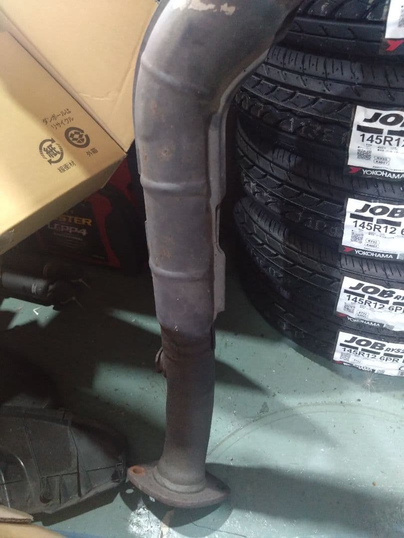 マークX120 純正加工中間マフラー