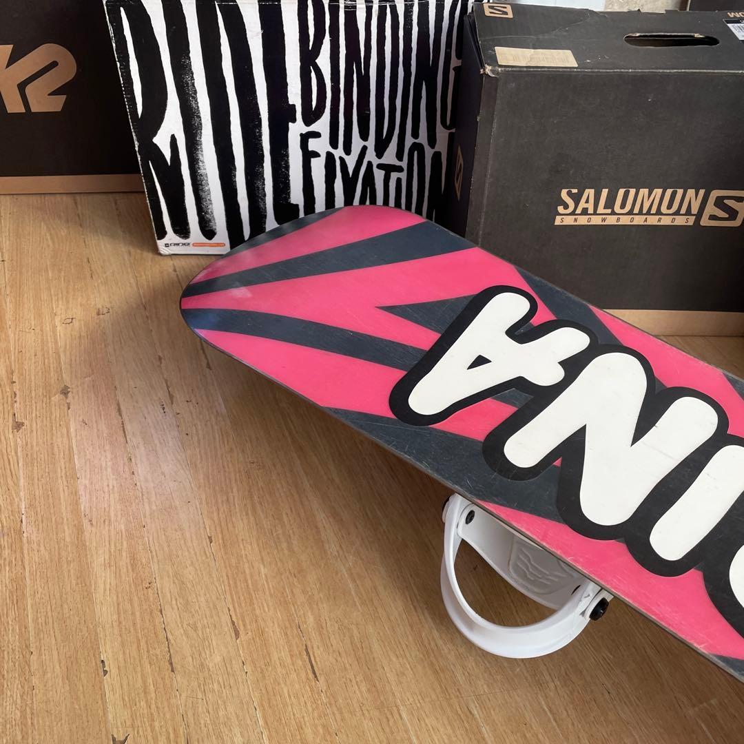 SABRINA×IGNIO　サブリナ　バイン付スノーボードセット　キッズお勧め◎