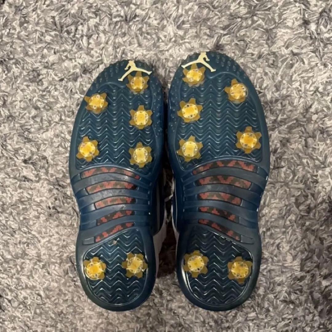 NIKE Air Jordan 12 Golf ホワイト/ネイビー 23