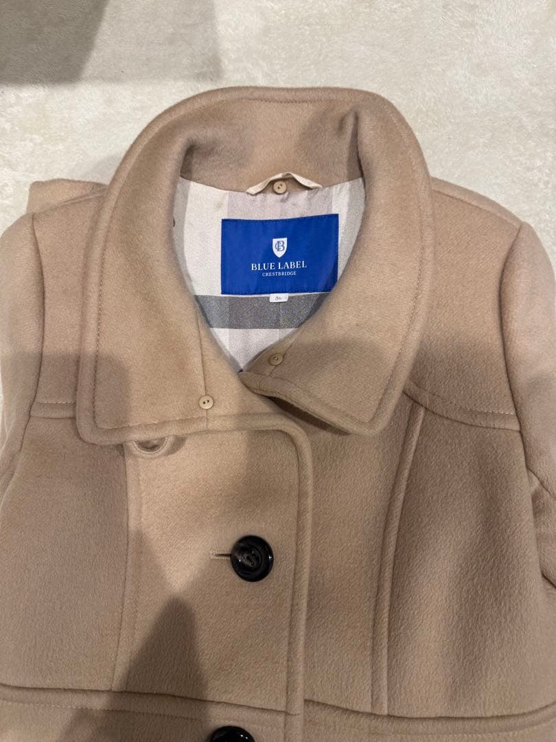 ブルーレーベル ウールコート ベージュ