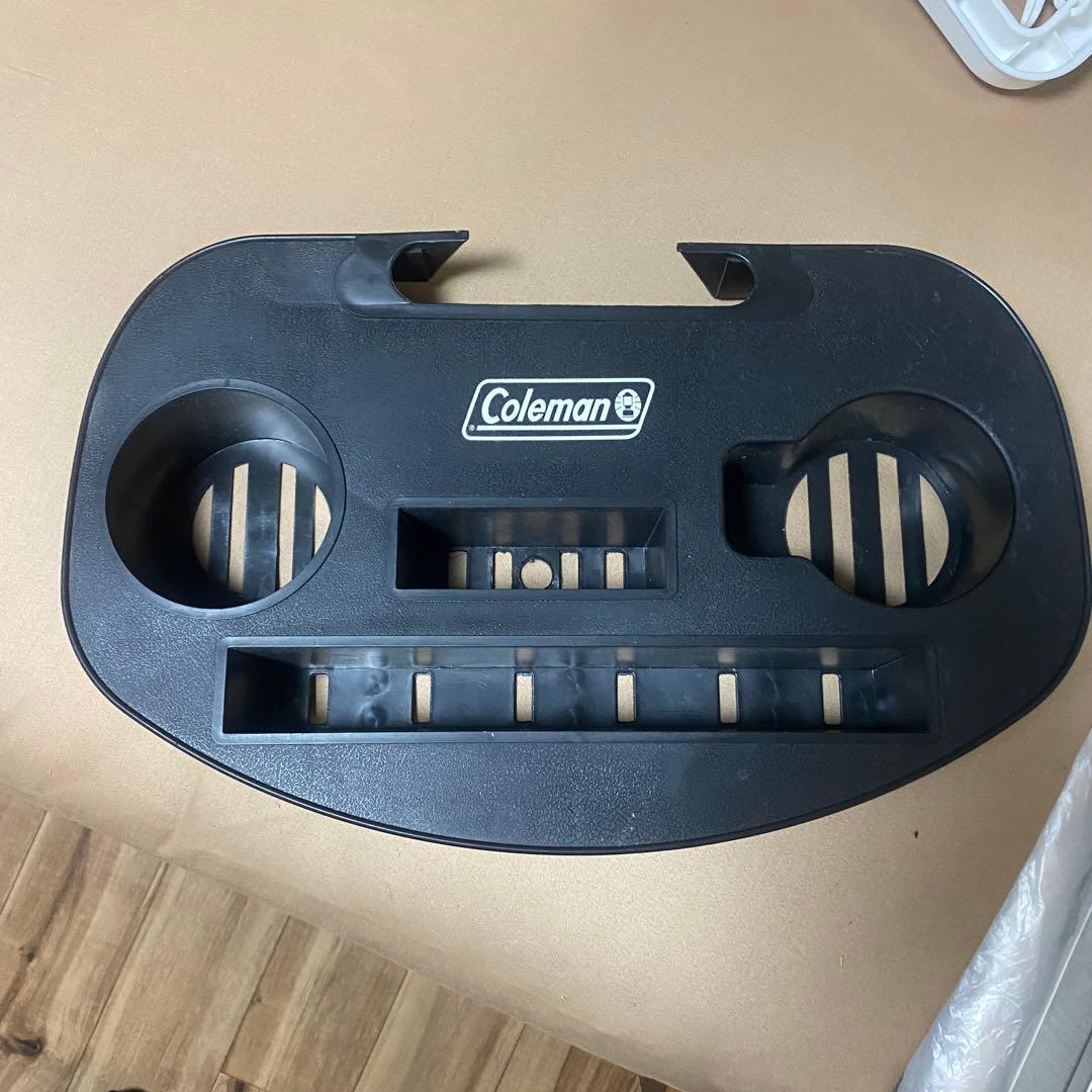 Coleman リクライニングチェアベージュ　ドリンクホルダー付★引き取り限定★