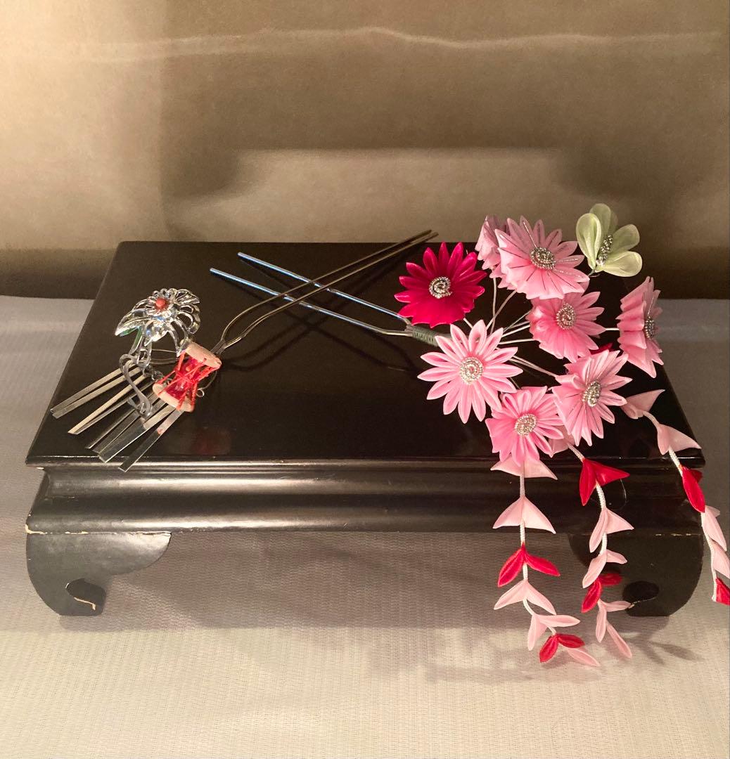 専用　七五三　成人式　舞子はーん　菊花簪　金属簪　櫛平打ち簪　玉簪　Uピン簪